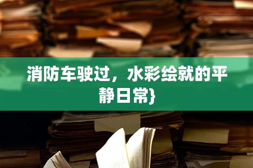 消防车驶过，水彩绘就的平静日常}
