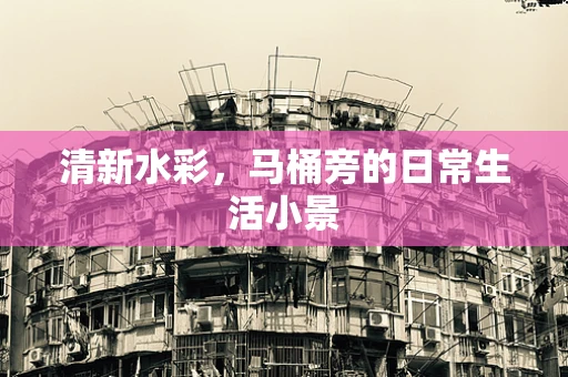 清新水彩，马桶旁的日常生活小景