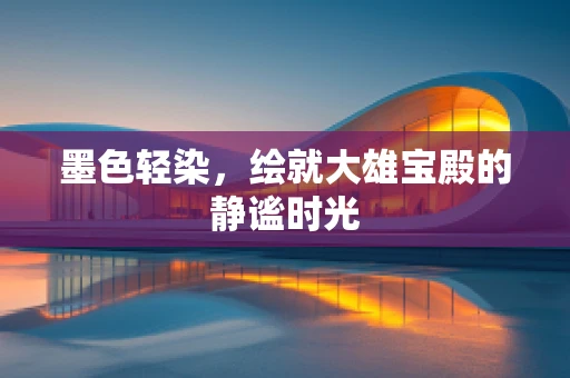 墨色轻染，绘就大雄宝殿的静谧时光