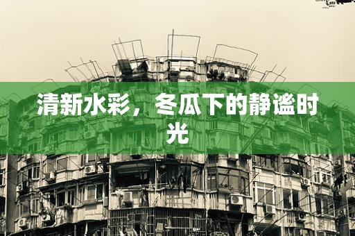 清新水彩，冬瓜下的静谧时光