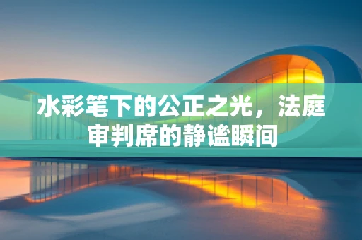 水彩笔下的公正之光，法庭审判席的静谧瞬间