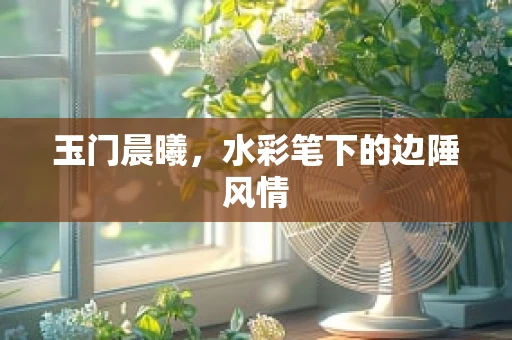 玉门晨曦，水彩笔下的边陲风情