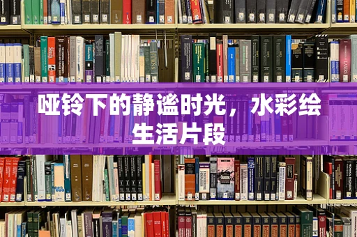 哑铃下的静谧时光，水彩绘生活片段