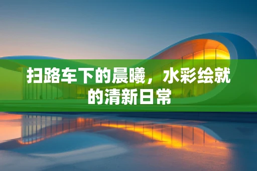 扫路车下的晨曦，水彩绘就的清新日常