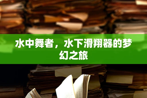 水中舞者，水下滑翔器的梦幻之旅