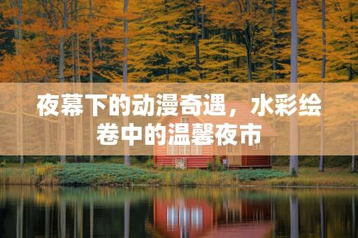 夜幕下的动漫奇遇，水彩绘卷中的温馨夜市