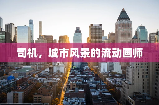 司机，城市风景的流动画师