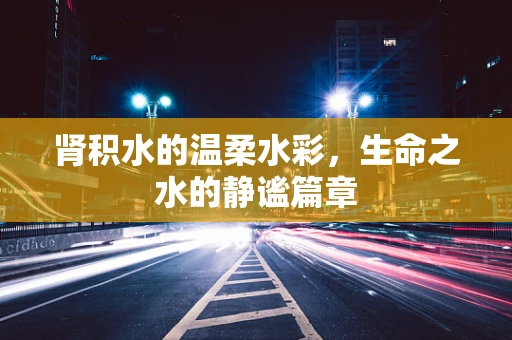 肾积水的温柔水彩，生命之水的静谧篇章