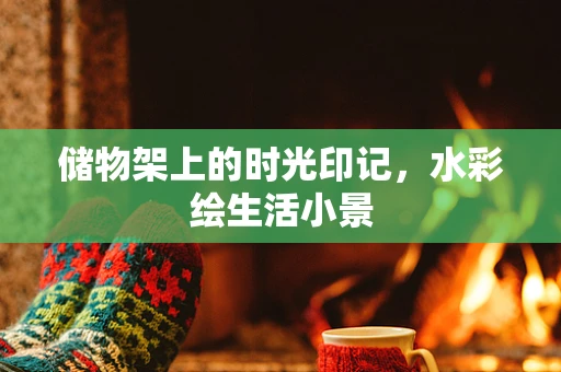 储物架上的时光印记，水彩绘生活小景