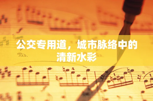公交专用道，城市脉络中的清新水彩