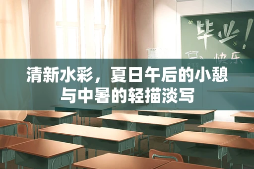 清新水彩，夏日午后的小憩与中暑的轻描淡写