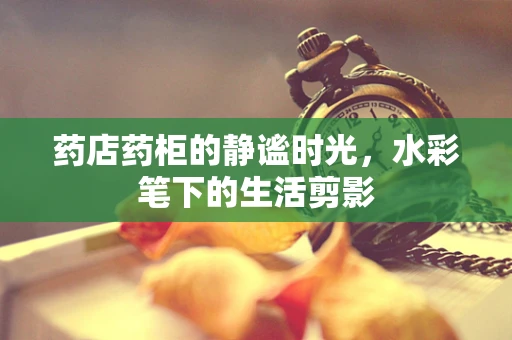 药店药柜的静谧时光，水彩笔下的生活剪影