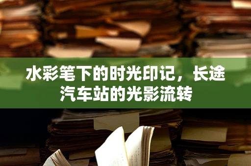 水彩笔下的时光印记，长途汽车站的光影流转