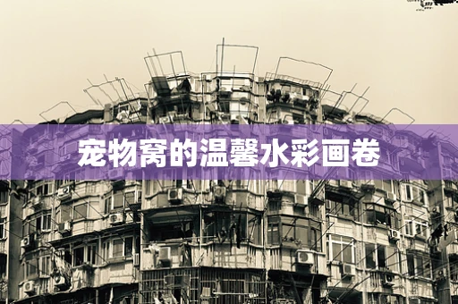 宠物窝的温馨水彩画卷