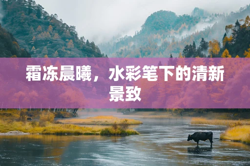 霜冻晨曦，水彩笔下的清新景致