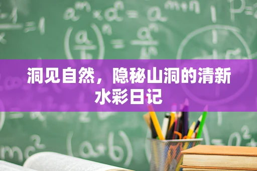 洞见自然，隐秘山洞的清新水彩日记