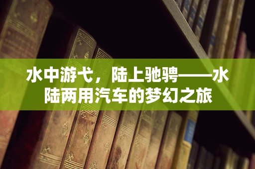 水中游弋，陆上驰骋——水陆两用汽车的梦幻之旅