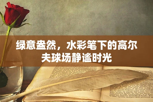 绿意盎然，水彩笔下的高尔夫球场静谧时光
