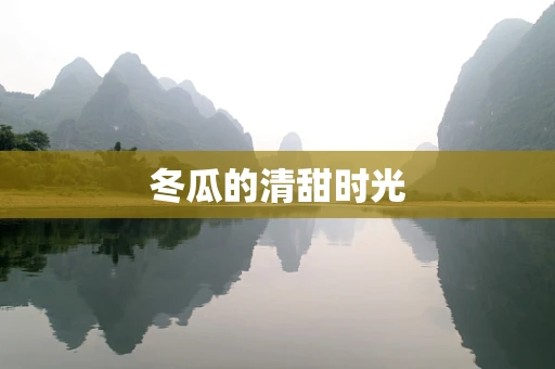 冬瓜的清甜时光