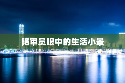 陪审员眼中的生活小景