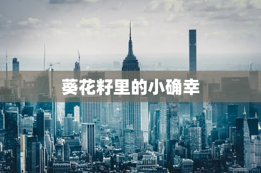 葵花籽里的小确幸