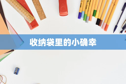 收纳袋里的小确幸