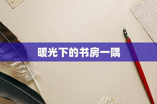 暖光下的书房一隅