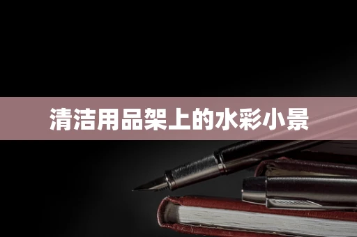 清洁用品架上的水彩小景
