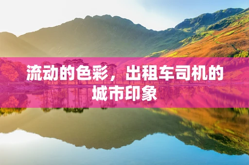 流动的色彩，出租车司机的城市印象