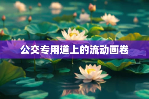 公交专用道上的流动画卷