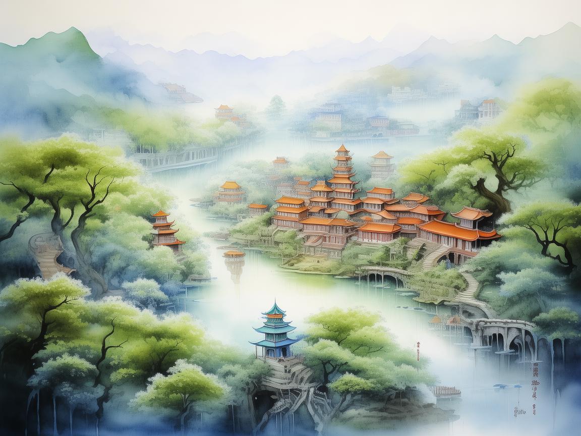 水彩绘梦，冯骥才的浙江省风采