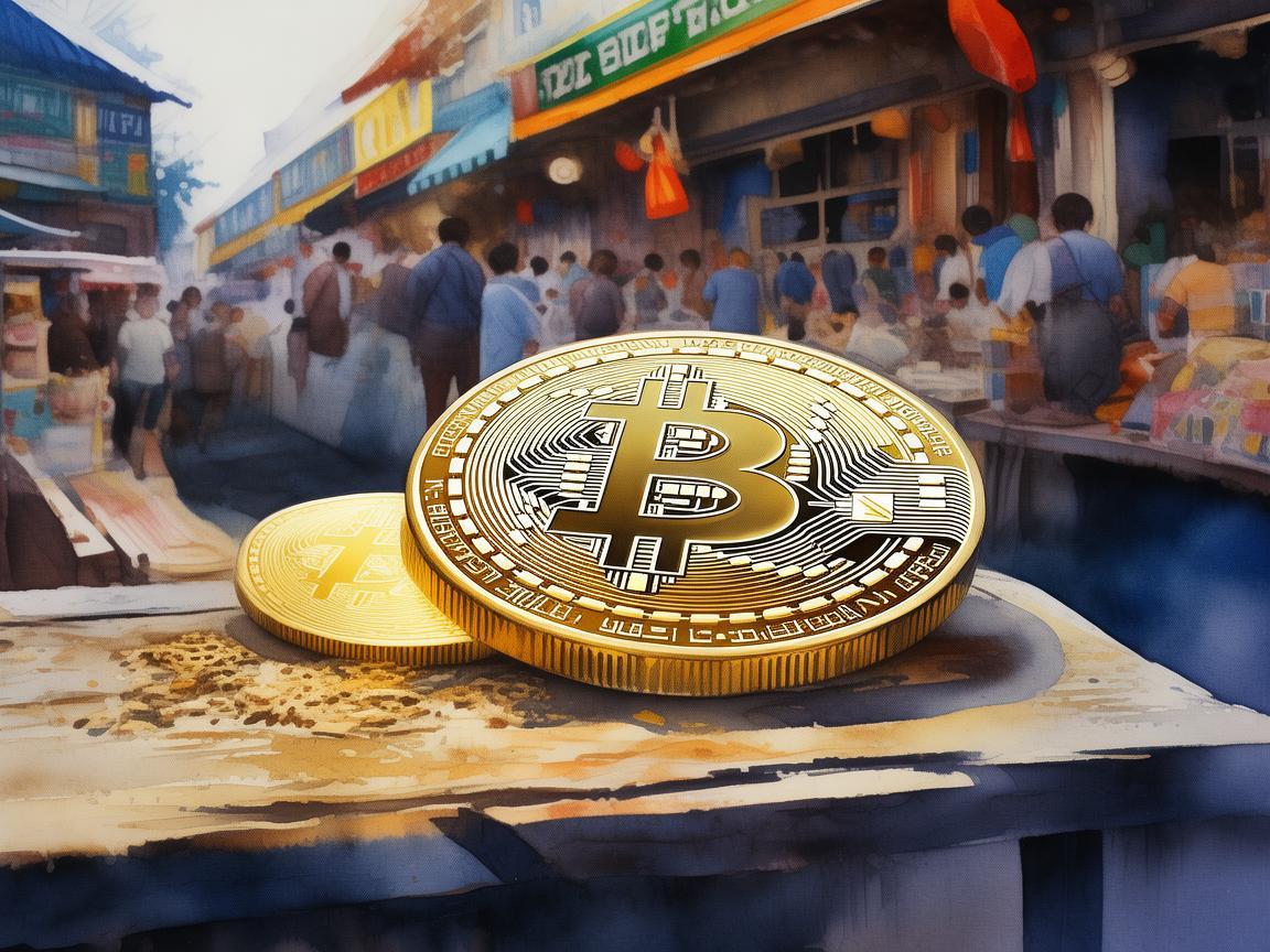 水彩笔触下的市场波动，现货黄金跌破4200美元的清新景致