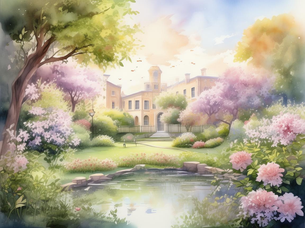 绘梦校园，一抹水彩里的温暖与守护