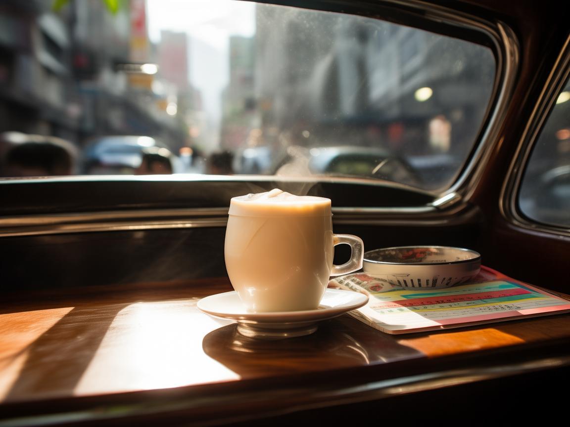 出租车上的一抹清新，奶茶与赔偿的色彩碰撞