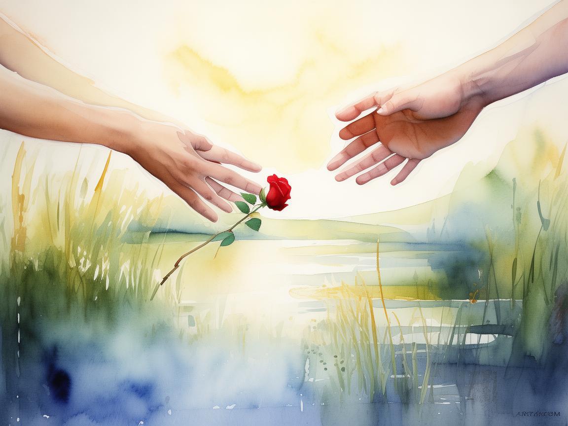 水彩笔下的和解，为爱道歉的温柔画卷