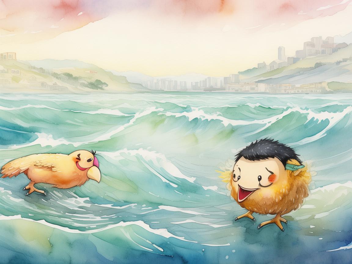 绘梦大湾，樊振东与大湾鸡的清新水彩奇遇